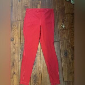 Red Lululemon Leggings